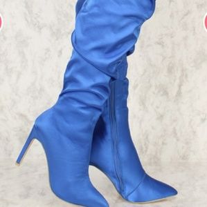 Royal Blue Thigh High Boots NEVER BEEN WORN